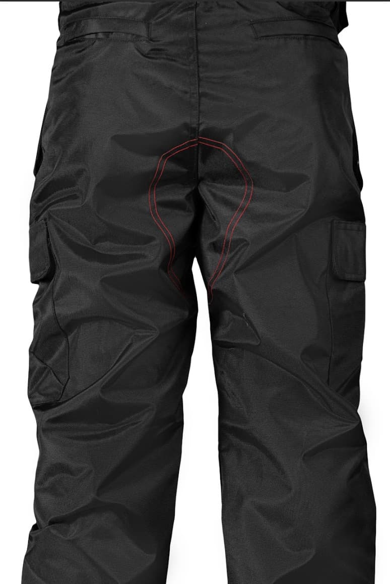 Pantalón BLACK PRO - Pantalón Antifricción impermeable para Motorizado con Protecciones Certificadas vista posterior - Pro...