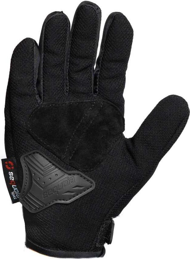 Guantes MX Negros con protección de nudillos detalle material - Antifriccion impermeable