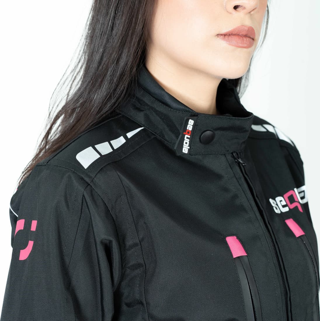 Chaqueta Black Pro Dama - Chaqueta de Protección de Moto para Damas Impermeable Sequoia Speed