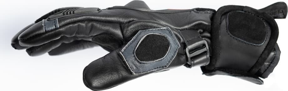 Guantes Caña Larga de Cuero Predator para Moto de Protección detalle material - Antifriccion impermeable