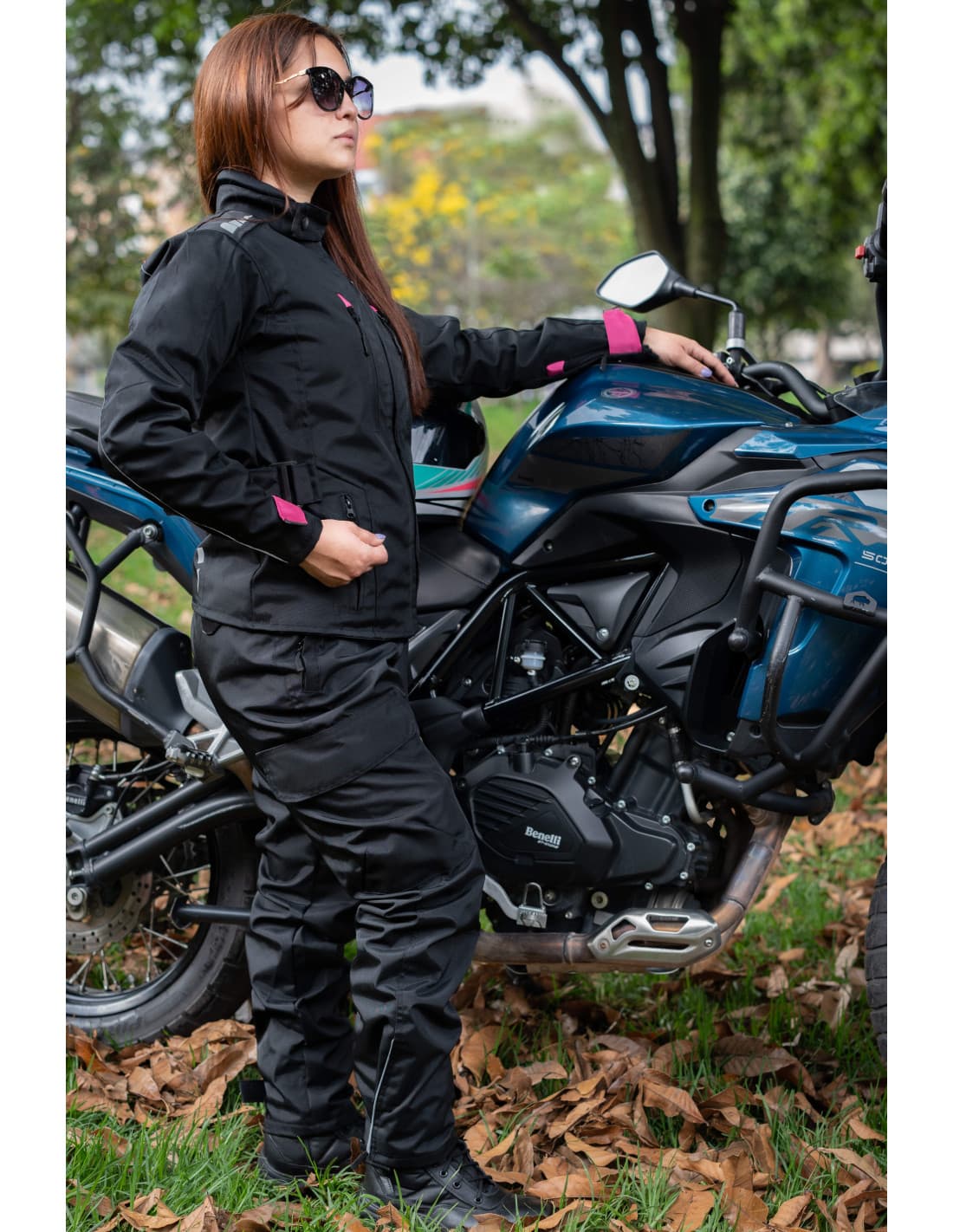 Chaqueta Black Pro Dama - Chaqueta de Protección de Moto para Damas Impermeable Sequoia Speed equipamiento seguridad motoc...