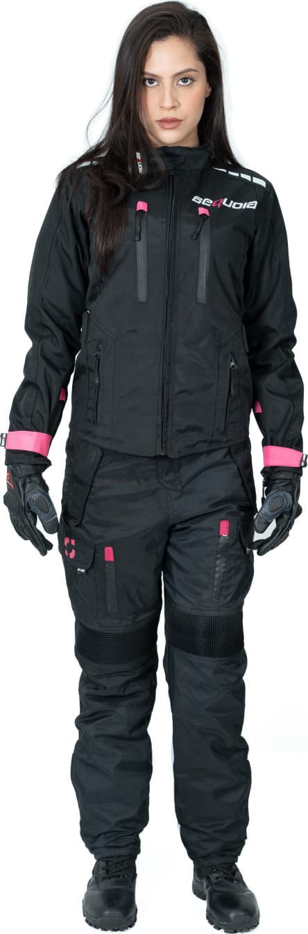 Chaqueta Black Pro Dama - Chaqueta de Protección de Moto para Damas Impermeable Sequoia Speed