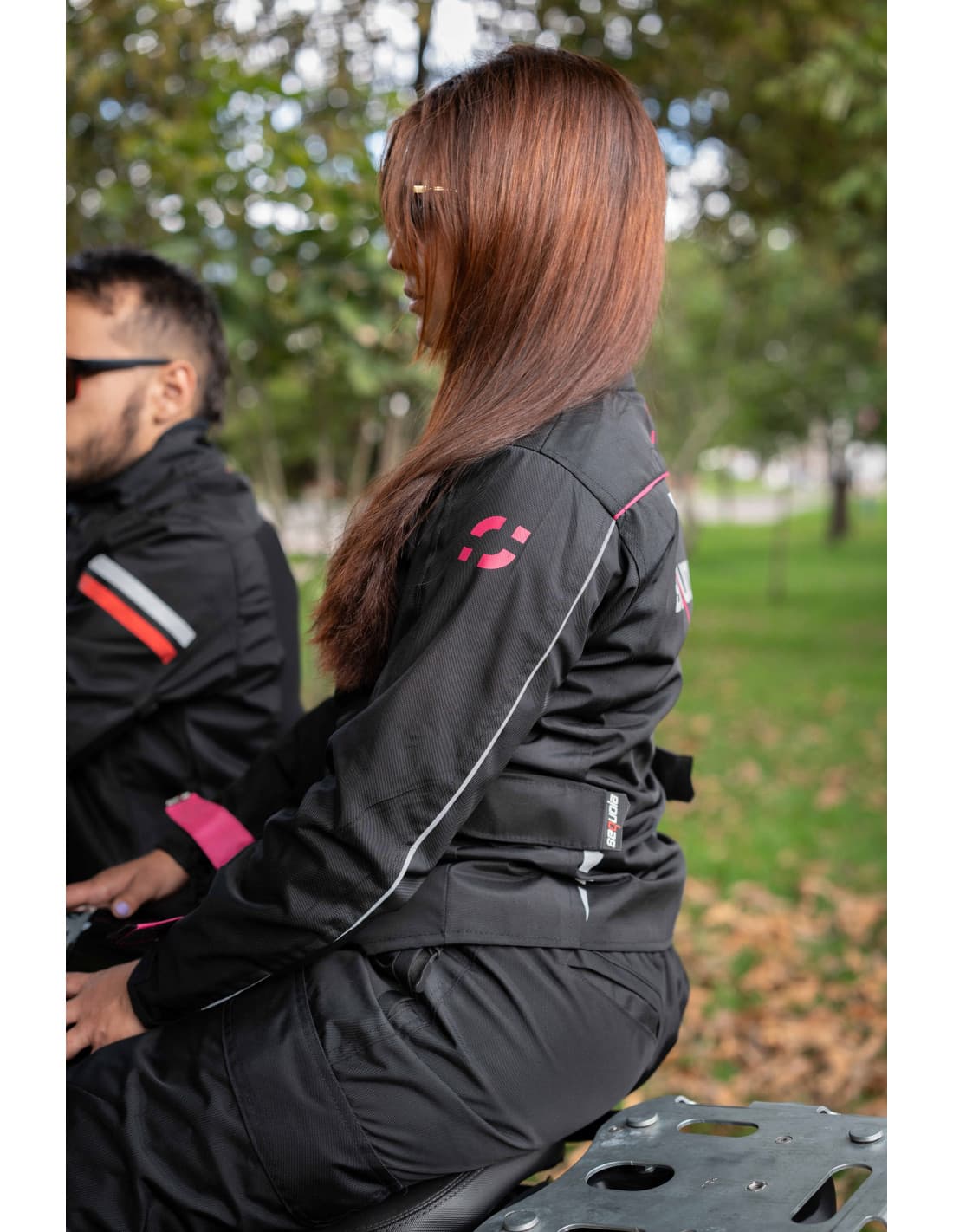 Chaqueta Black Pro Dama - Chaqueta de Protección de Moto para Damas Impermeable Sequoia Speed kit protecciones removibles CE