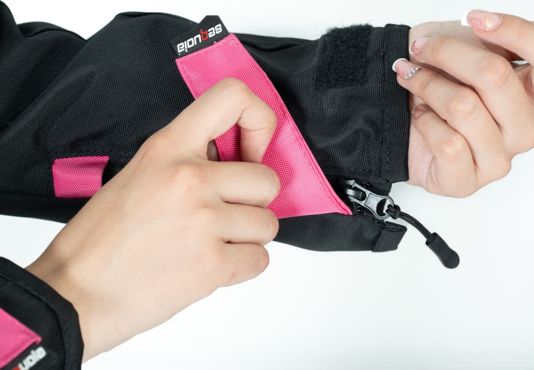 Chaqueta Black Pro Dama - Chaqueta de Protección de Moto para Damas Impermeable Sequoia Speed