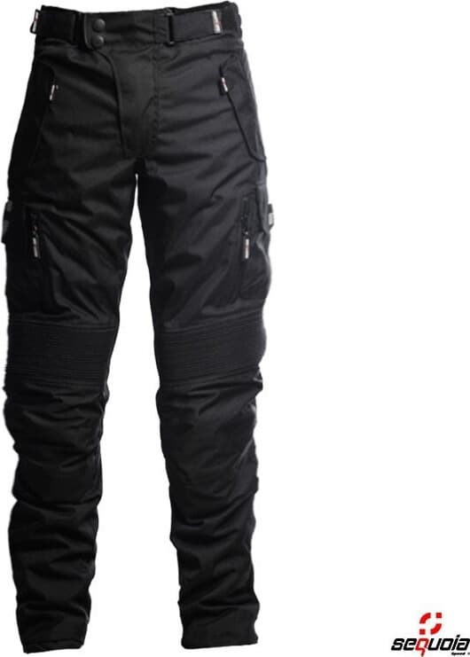 Pantalón GAS BLACK - Impermeable, Protecciones Certificadas Removibles, Material Antifricción