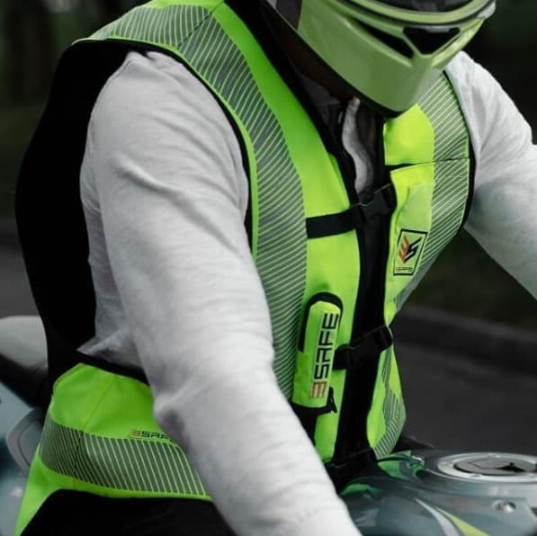 Ficha técnica Chaleco Airbag Motociclista Verde Reflectivo Alta Visibilidad