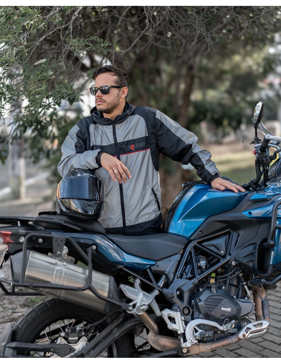 Chaqueta Reflectiva Doble Faz impermeable de Moto para Damas y Caballeros