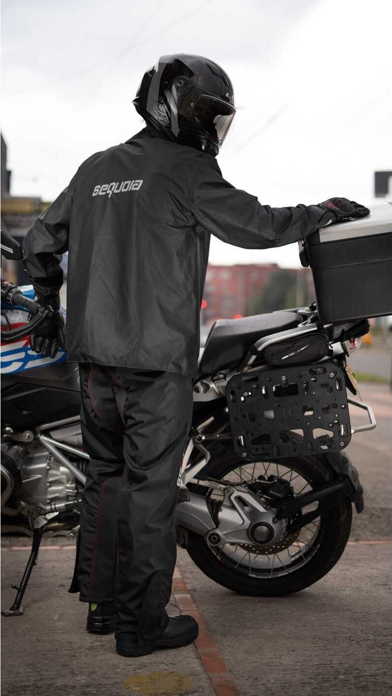 Combo Impermeable + Zapatones Sequoia Suela dura+ forro morral Moto, Motociclismo