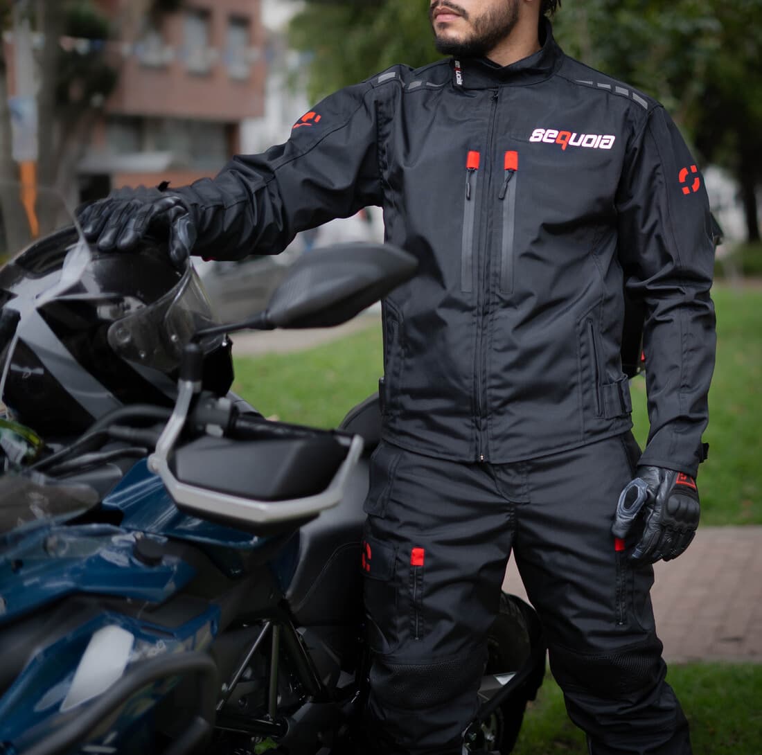Ficha técnica Chaqueta Black Pro - Chaqueta Antifricción de Moto, Impermeable Sequoia Speed
